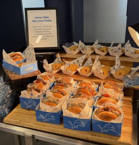 Food at Ford Field during a Detroit Lions game 5