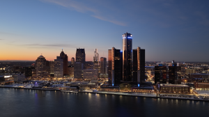 Detroit skyline at night 313 Day Detroit 2026