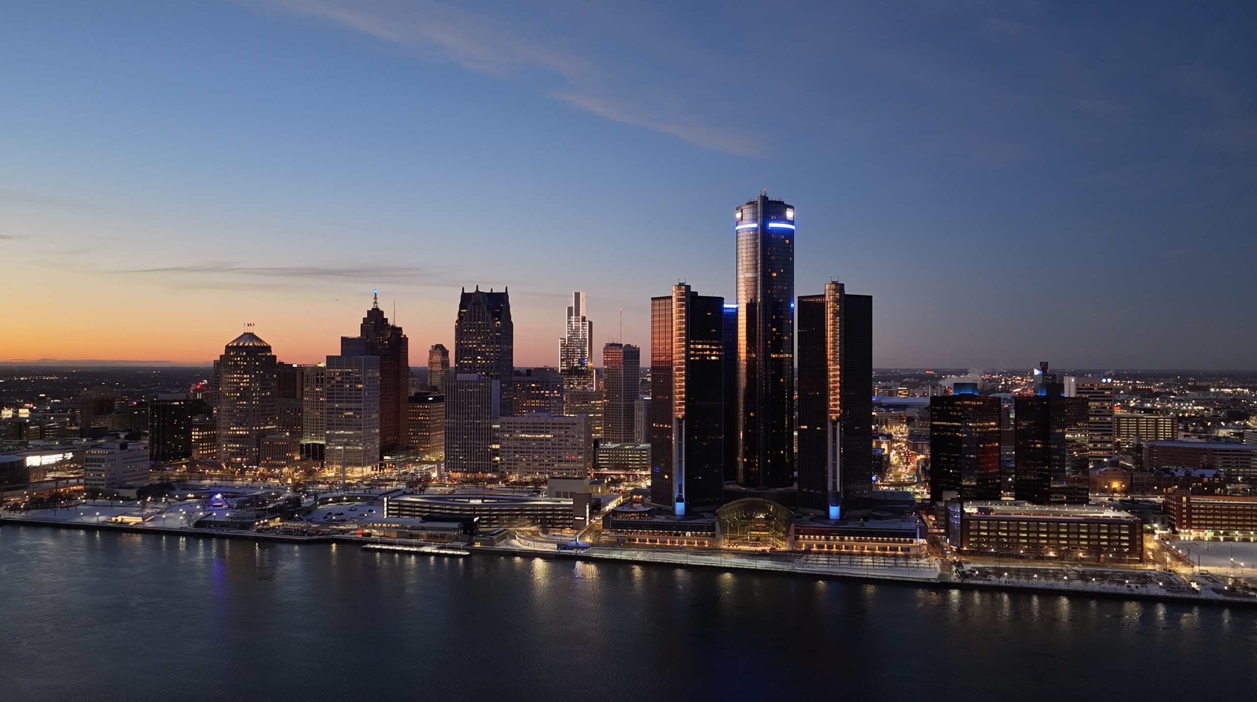 Detroit skyline at night 313 Day Detroit 2026
