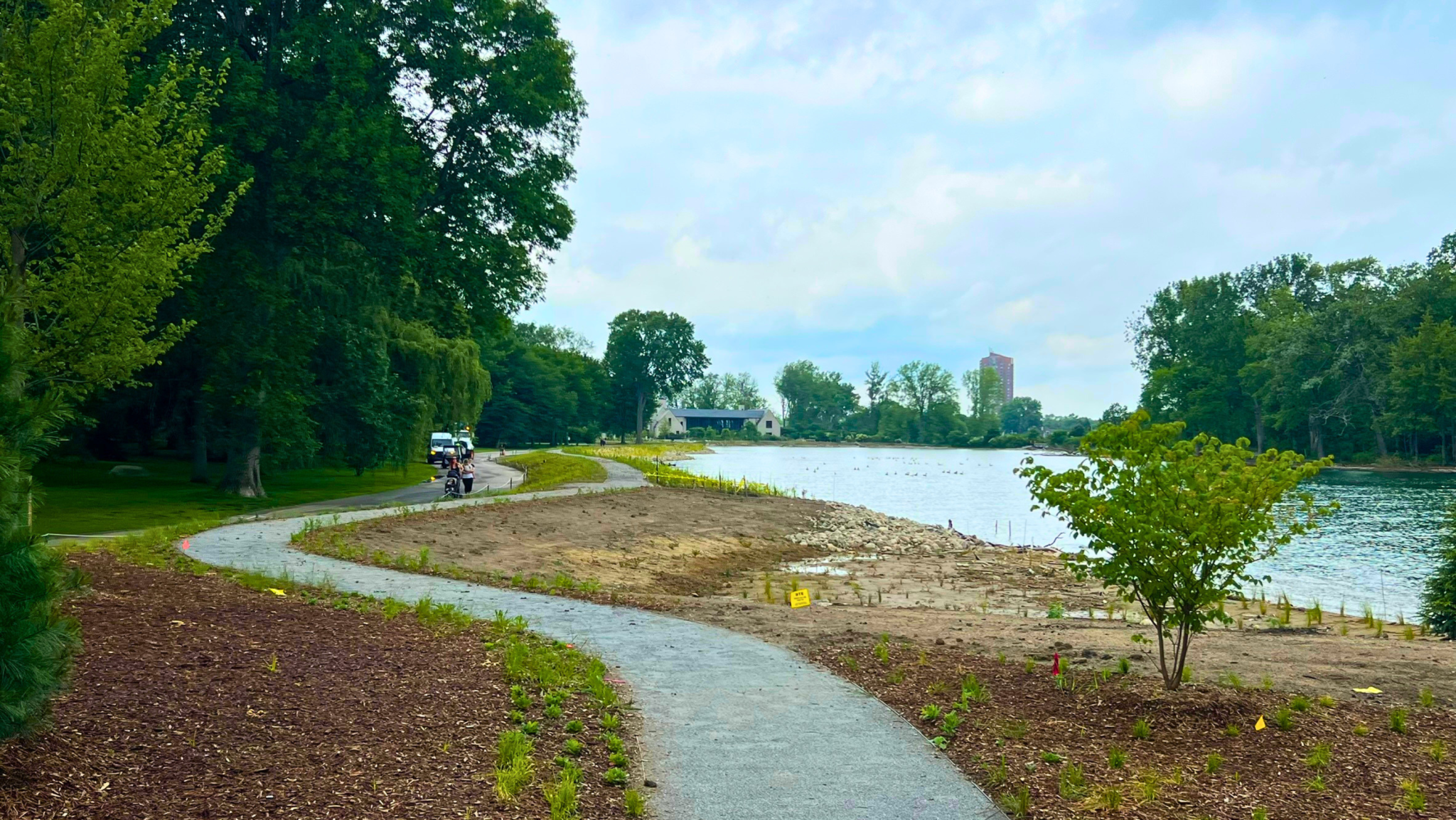 The Ford House shoreline path along Lake St. Clair in Grosse Pointe Shores